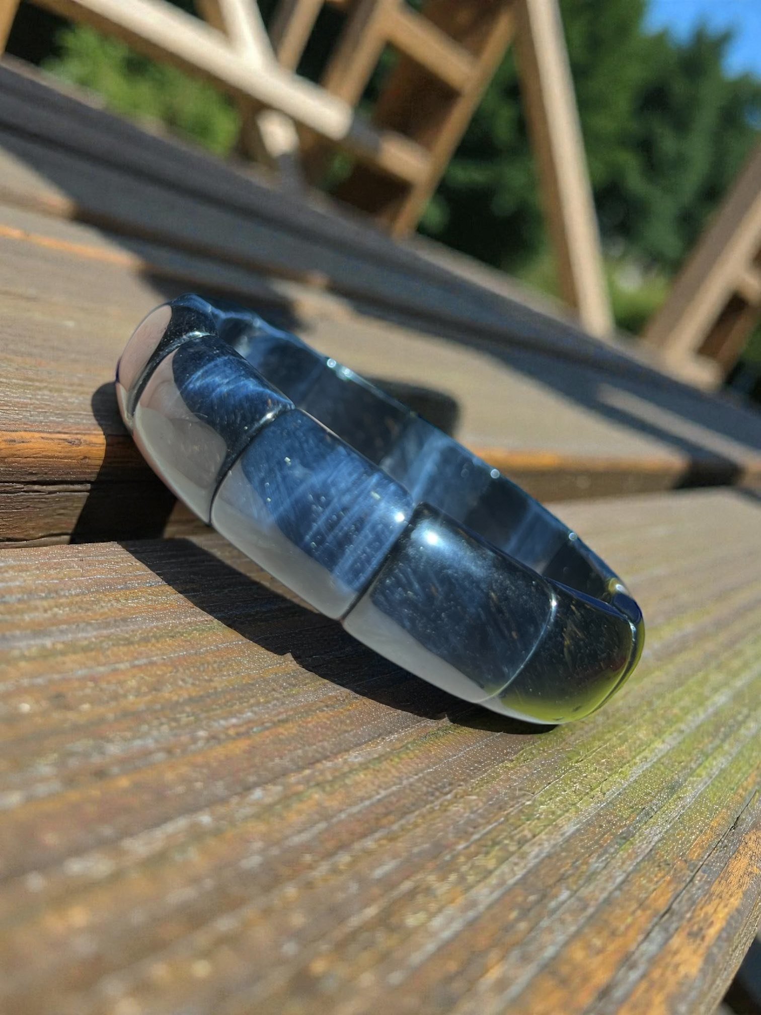 Blue Tiger’s Eye Bracelet Plaque