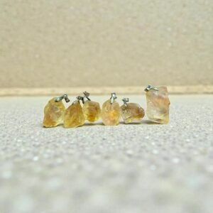 天然黄水晶原矿吊坠