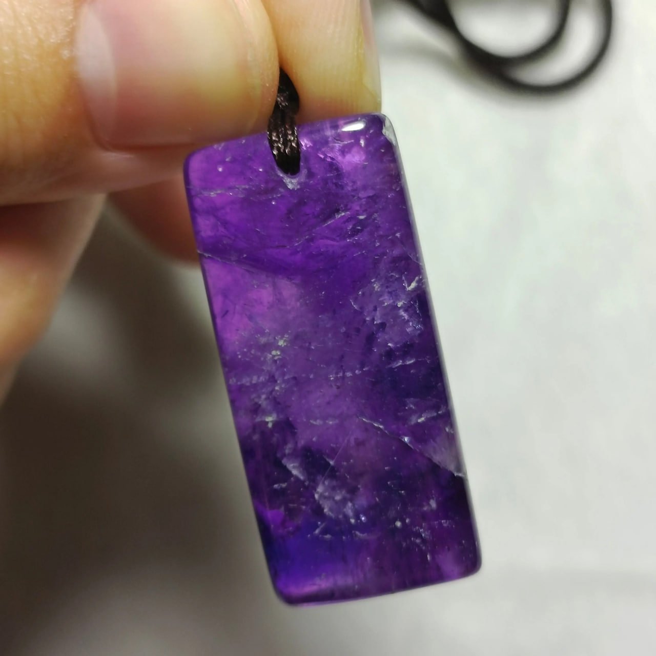 Natural Amethyst Wu Shi Pendant - Image 3