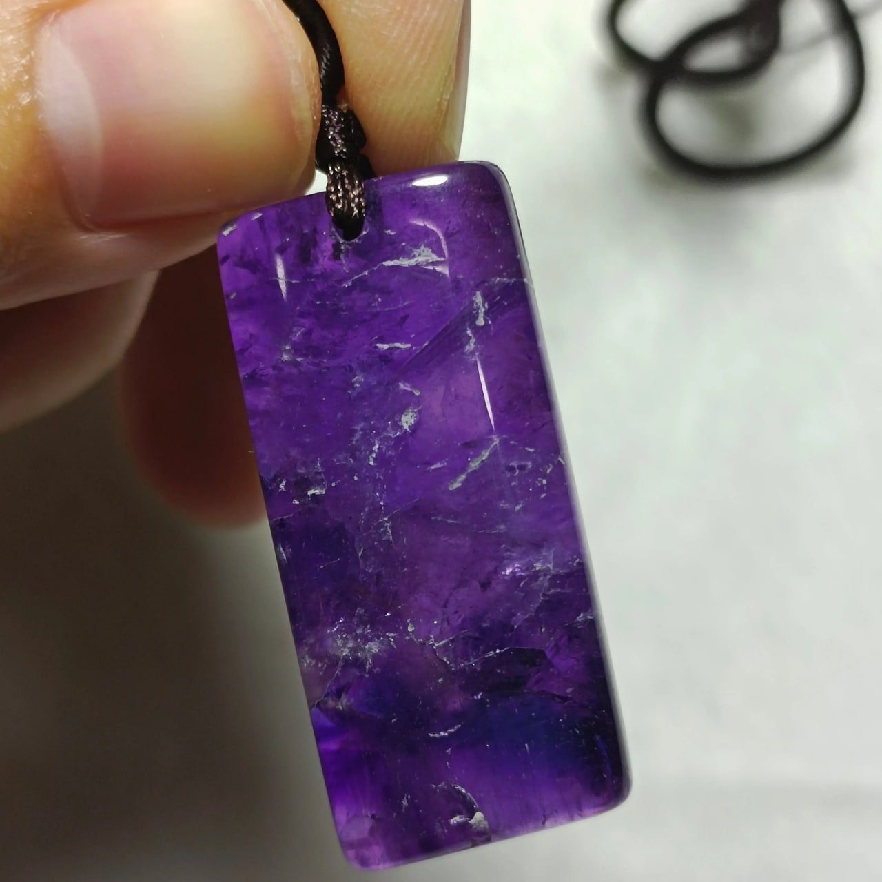 Natural Amethyst Wu Shi Pendant - Image 4