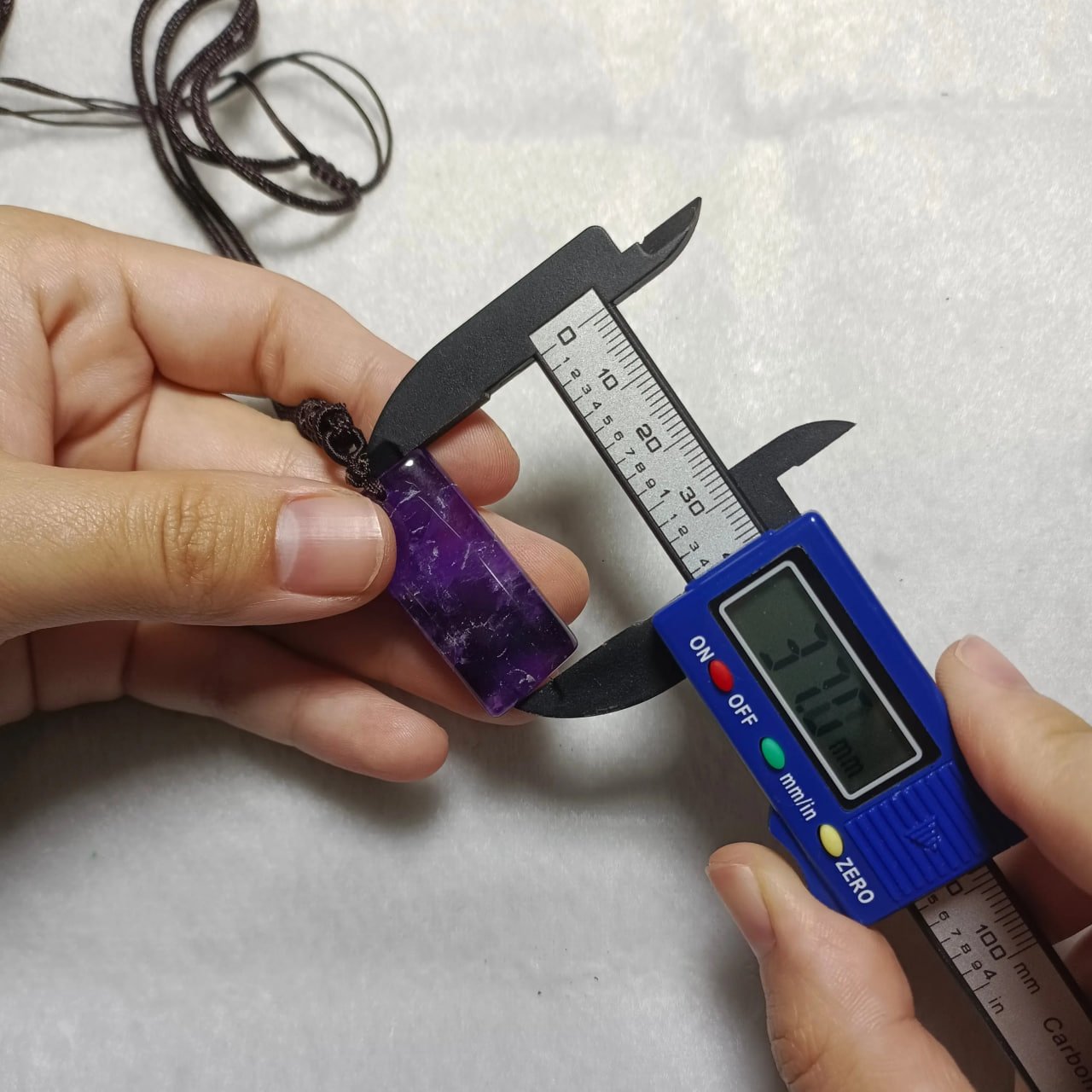 Natural Amethyst Wu Shi Pendant - Image 5