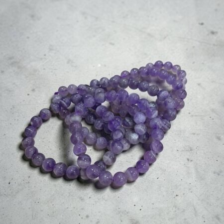 8mm Dream Amethyst Bracelet with natural chevron banding