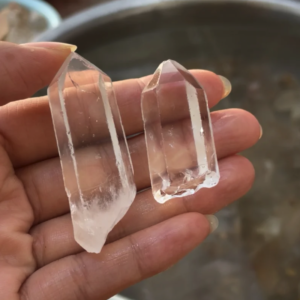 Blue Needle Quartz Crystal Points – Pair (2 Pieces)