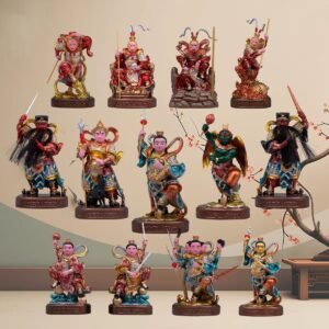 西游神像摆件 4寸多款神将组合 齐天大圣哪吒雷公风水供奉摆设