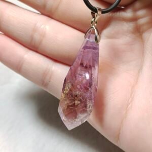 紫黄晶双尖吊坠 天然水晶项链 Natural Ametrine Double Point Crystal Pendant