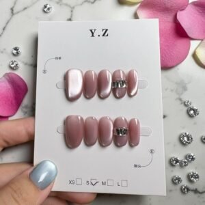 chrome press on nails