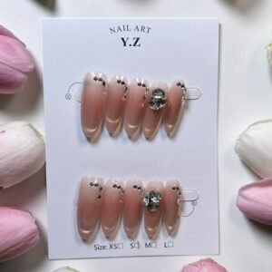 rhinestone press on nails