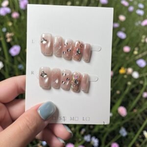 Mixed design press on nails