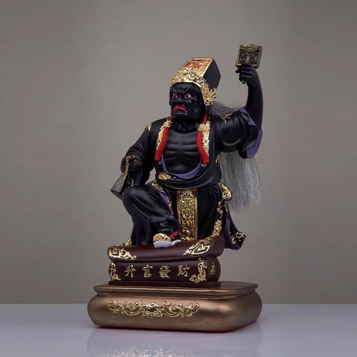 七爷八爷 Black & White Impermanence Deities Statue (Qi Ye Ba Ye) - Image 3