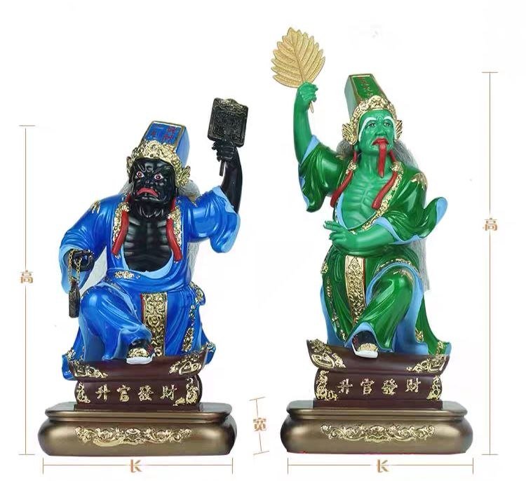七爷八爷 Black & White Impermanence Deities Statue (Qi Ye Ba Ye) - Image 8