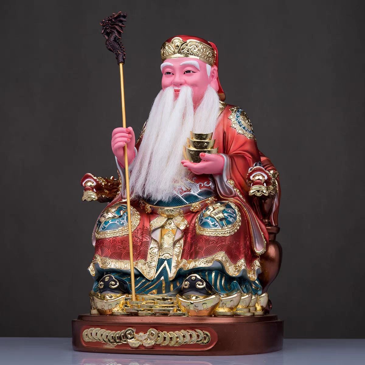 土地公神像(如意款 / 拐杖款)摆件 Tudigong Statue - Image 5