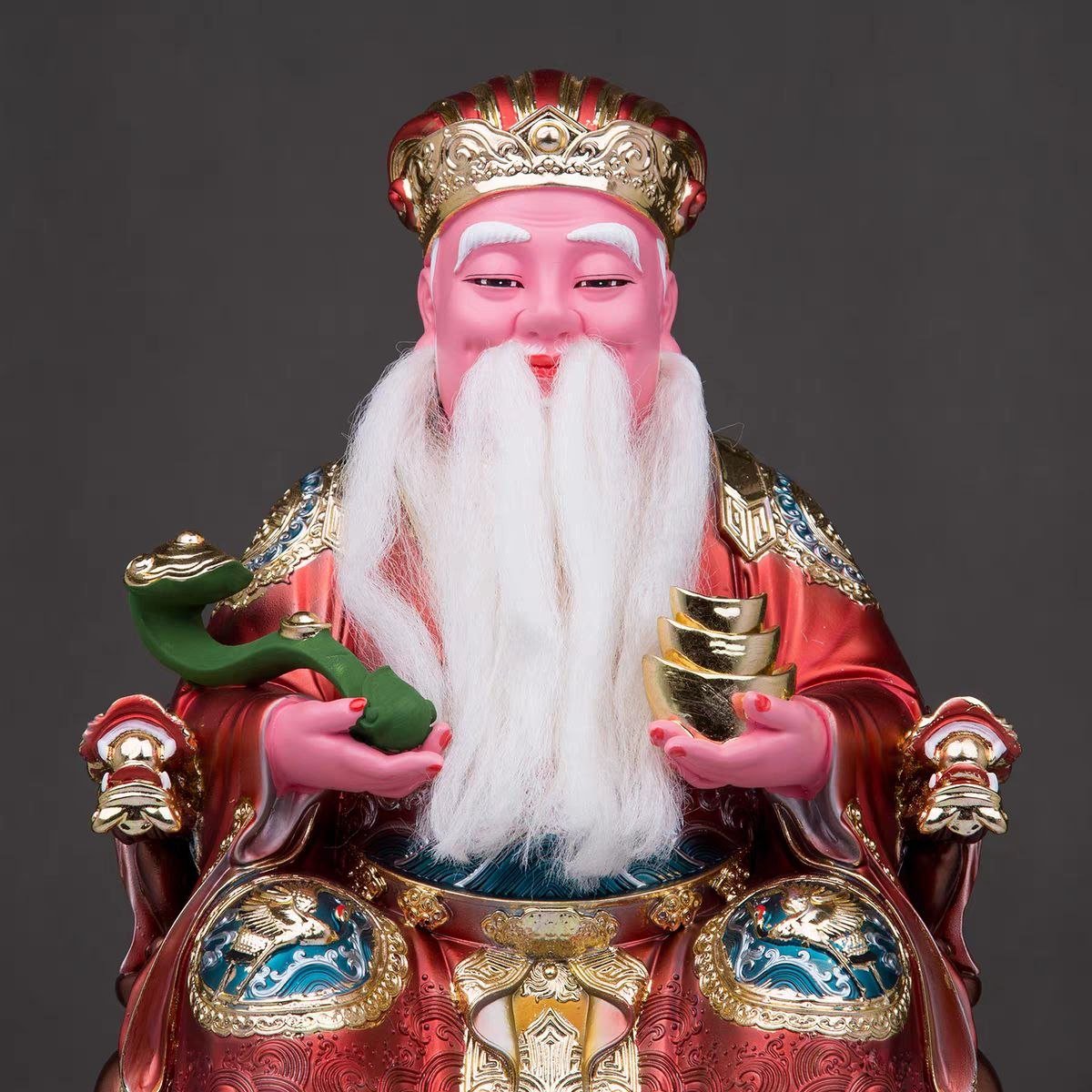 土地公神像(如意款 / 拐杖款)摆件 Tudigong Statue - Image 7