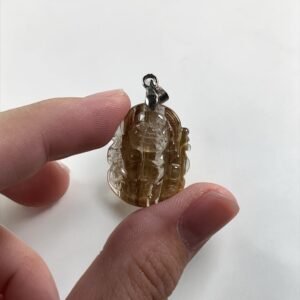 Rutilated Quartz Buddha Pendant